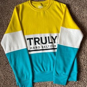 NEW TRULY Colorblock Sweatshirts - Blue and Yellow